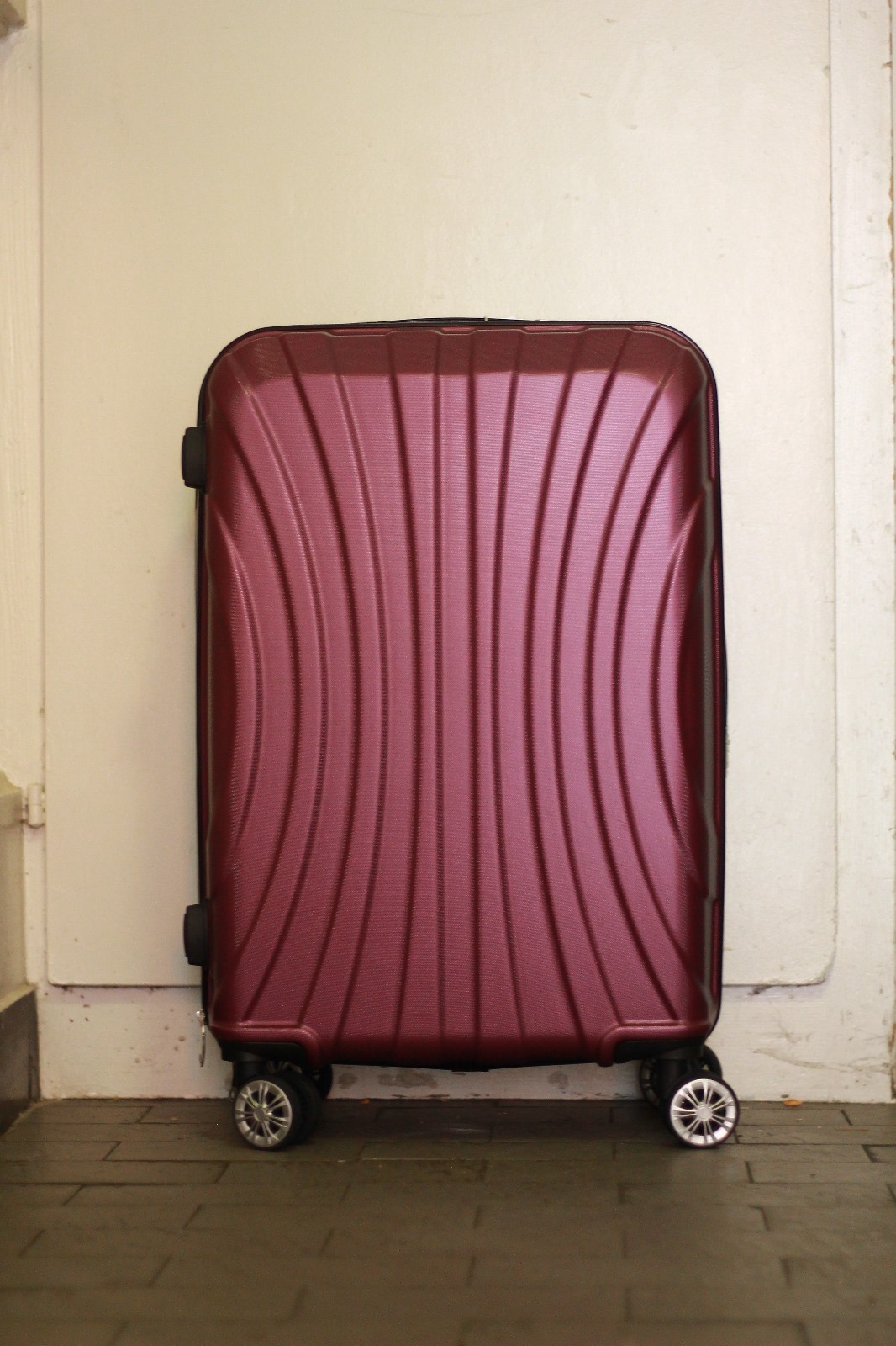 Valise brun-rouge