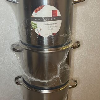 3 casseroles grise 32 cm